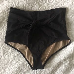 Kortni Jeane Tie-Up-Front Black Bottoms